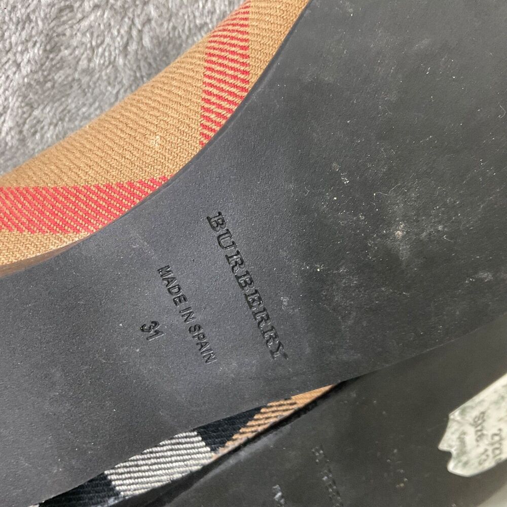Burberry Kids Checkered Dress Shoes in Brown and Black - Picture 10 of 11